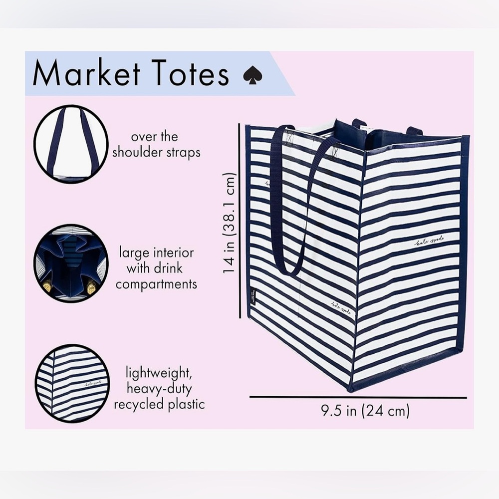 KATE SPADE REUSABLE LARGE COLLAPSIBLE TOTE - Picture 5 of 15